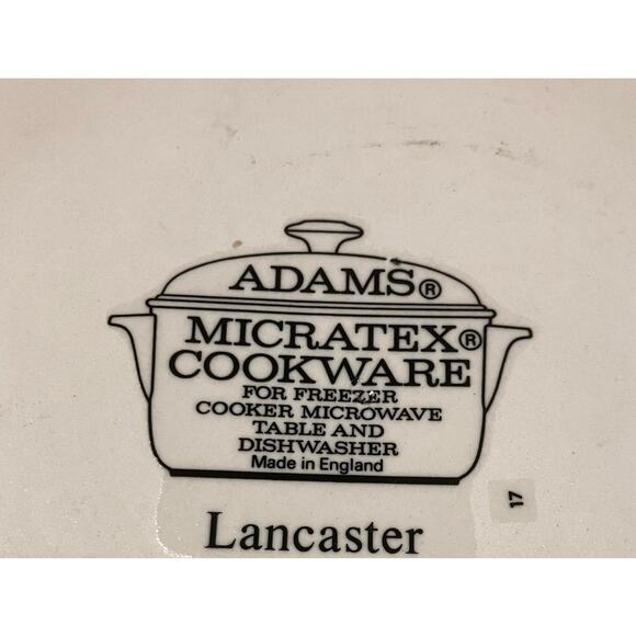 Adams Lancaster Pie Dish Baking Micratex , Baking, Cookware 9.25" Round England - Picture 5 of 6